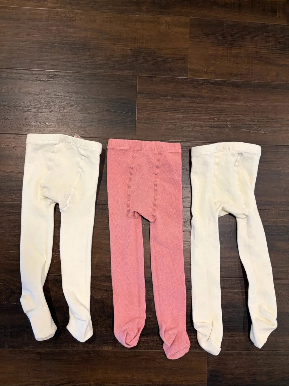 Zara Baby Girls 12-24M Footed Tights Bundle 3 Pairs White Pink